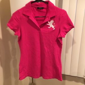 Express pink polo shirt